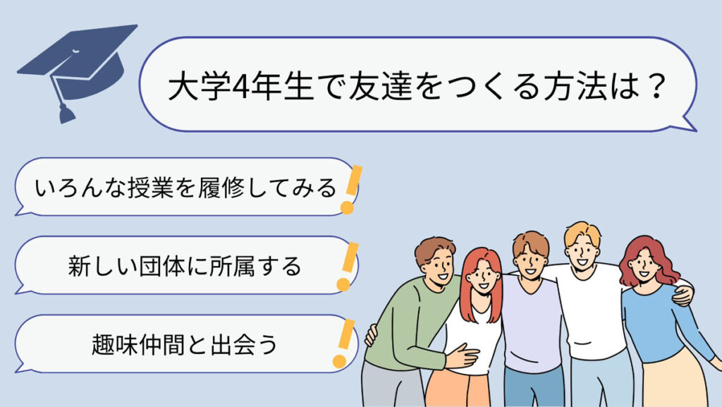 大学4年で友達を作る方法は?